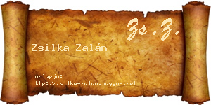 Zsilka Zalán névjegykártya